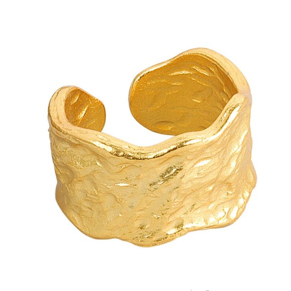 New!! 18K Gold Plated Geometric Adjustable Rings - Picture 4 of 5